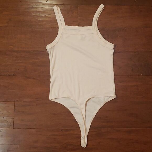 Bp Ribbed‎ Bodysuit Pale Peach Size Small - Picture 2 of 5